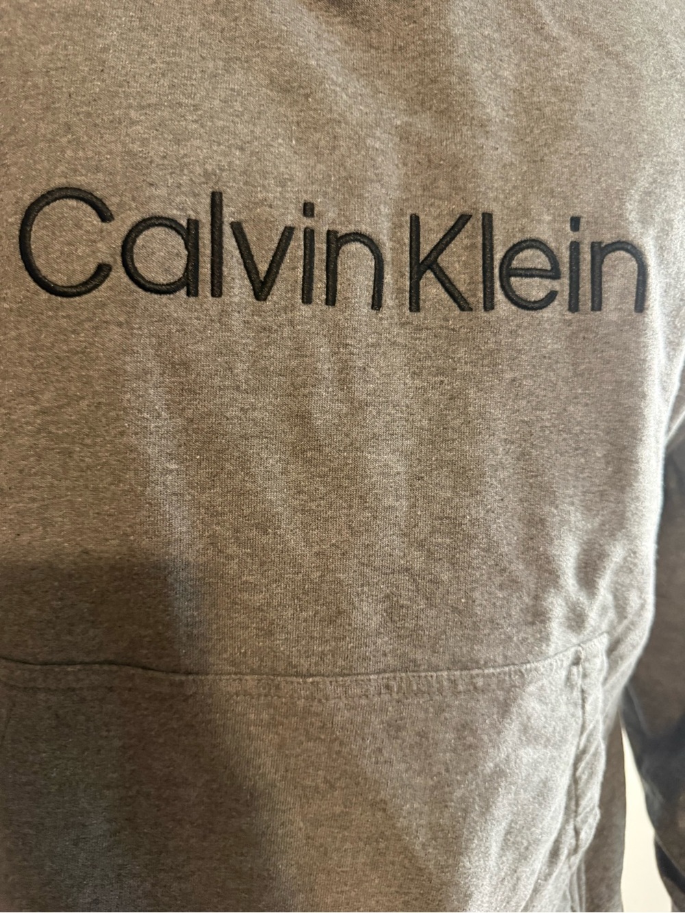 Calvin Klein Men's Heather Gray Logo Sweatshirt